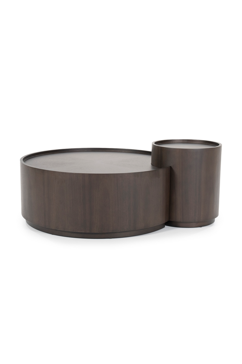 Walnut Round Nesting Coffee Tables (2) | Eleonora Max | Woodfurniture.com