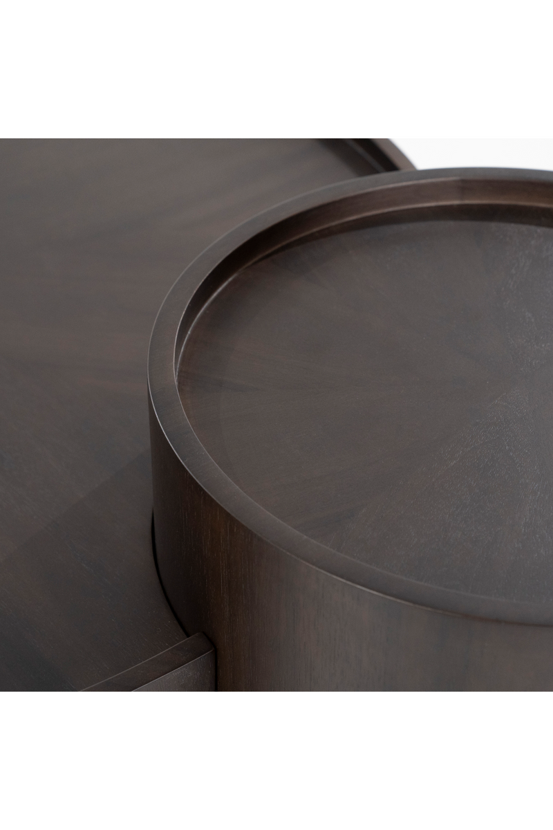 Walnut Round Nesting Coffee Tables (2) | Eleonora Max | Woodfurniture.com