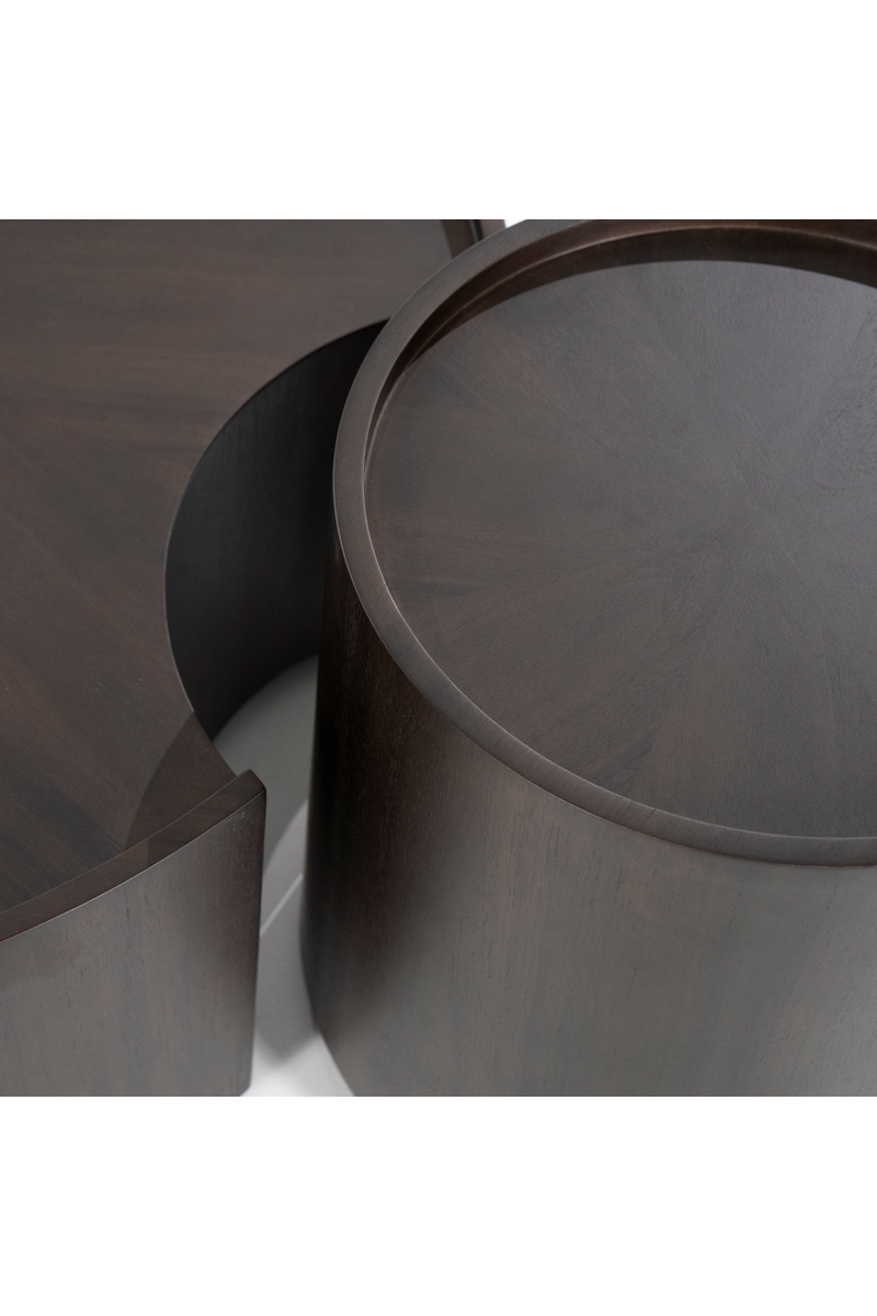 Walnut Round Nesting Coffee Tables (2) | Eleonora Max | Woodfurniture.com