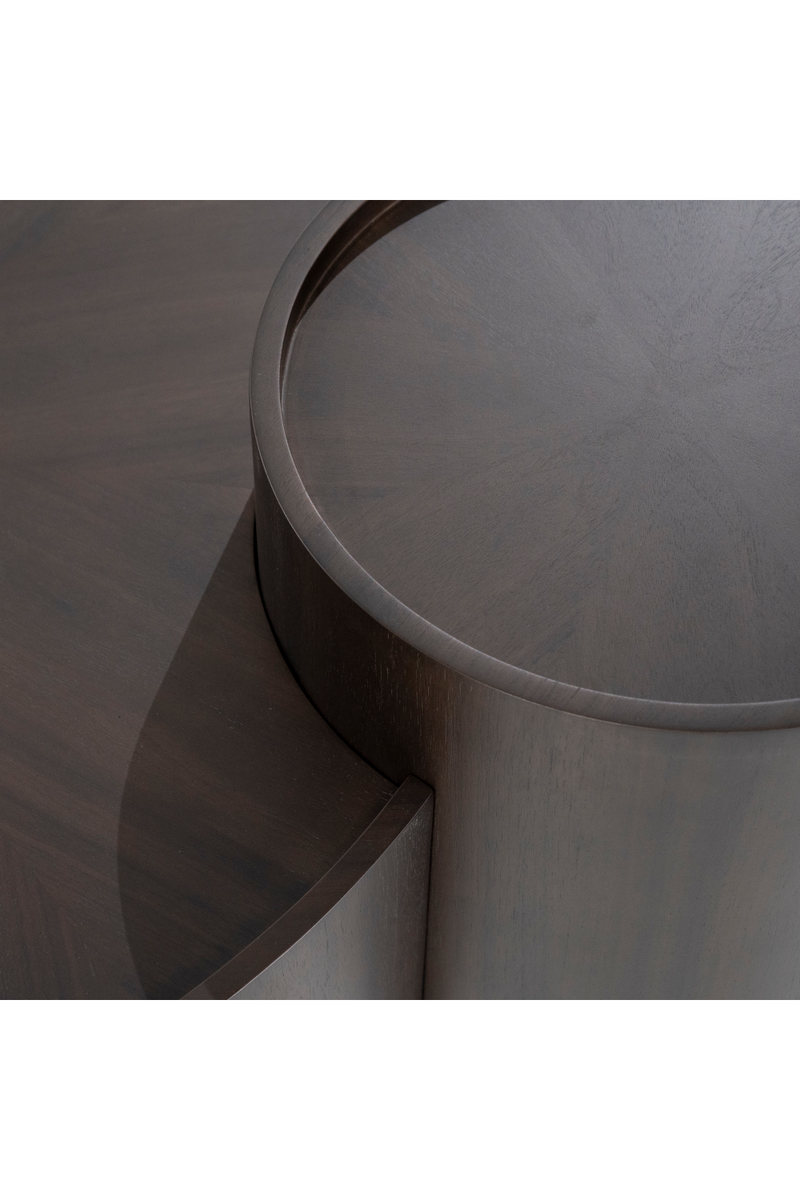 Walnut Round Nesting Coffee Tables (2) | Eleonora Max | Woodfurniture.com