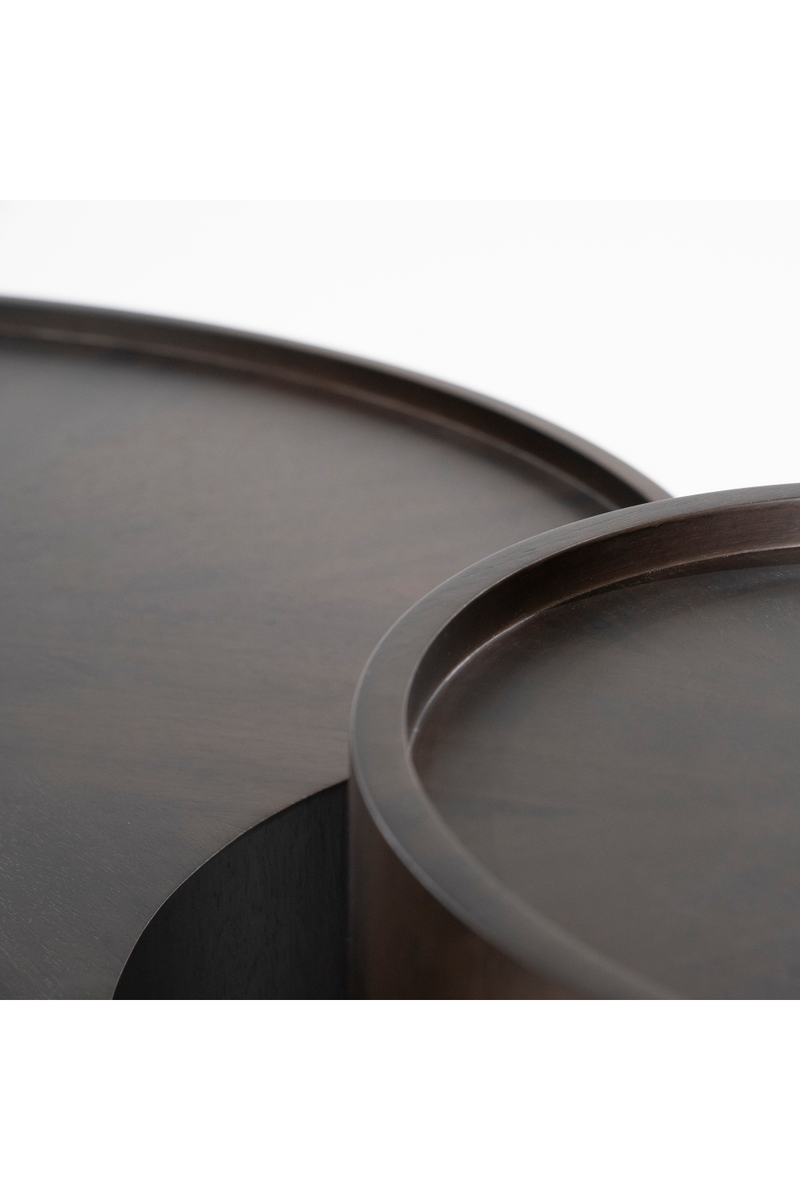 Walnut Round Nesting Coffee Tables (2) | Eleonora Max | Woodfurniture.com