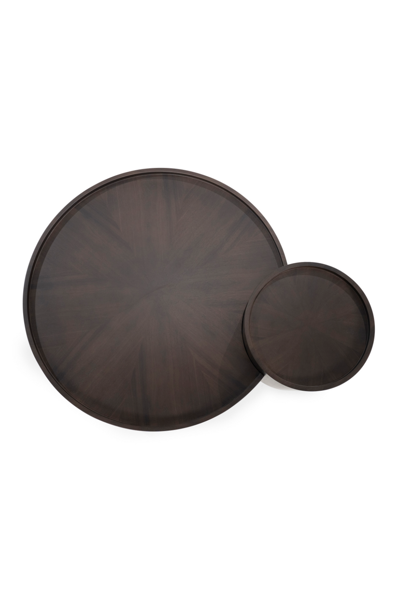 Walnut Round Nesting Coffee Tables (2) | Eleonora Max | Woodfurniture.com