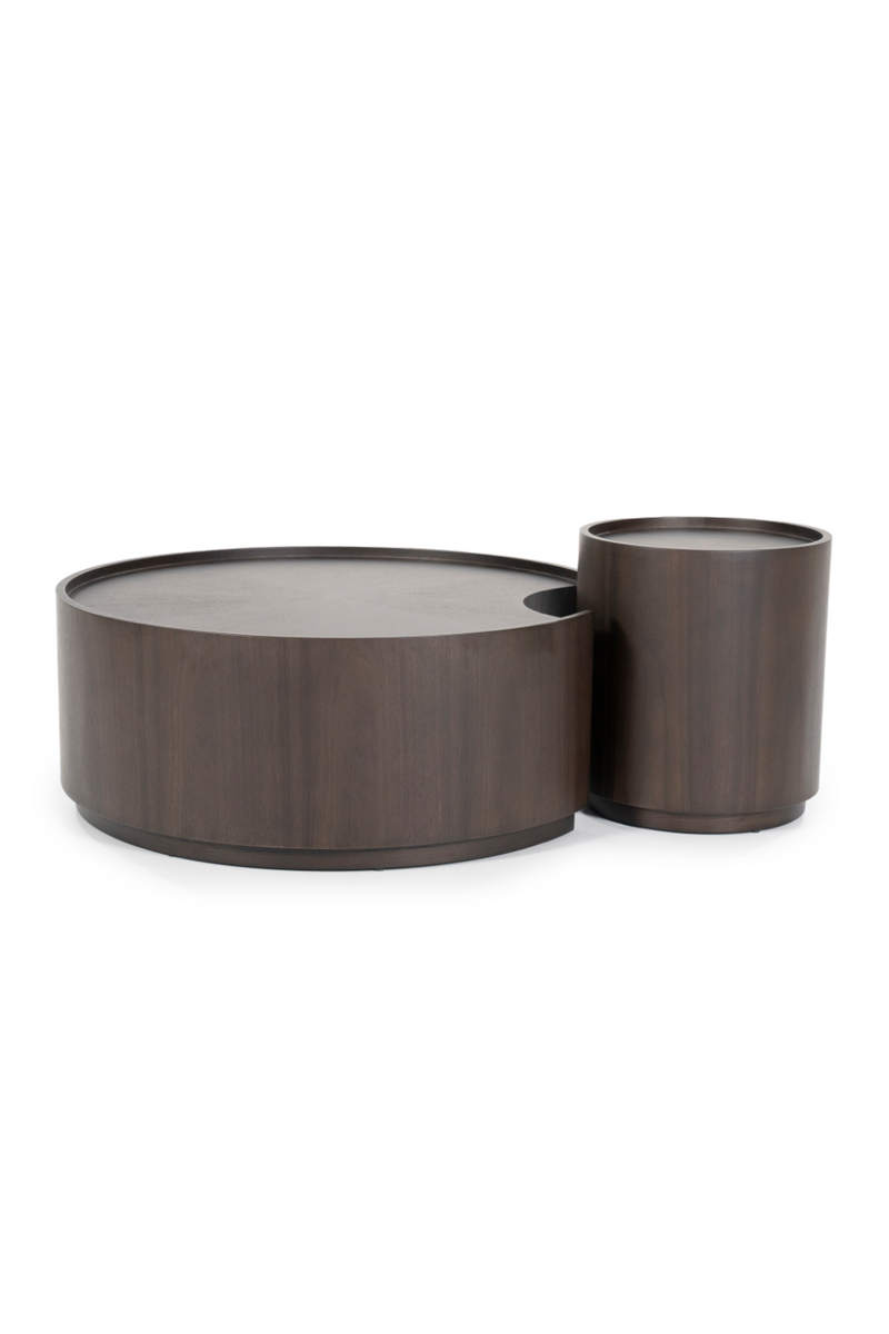 Walnut Round Nesting Coffee Tables (2) | Eleonora Max | Woodfurniture.com