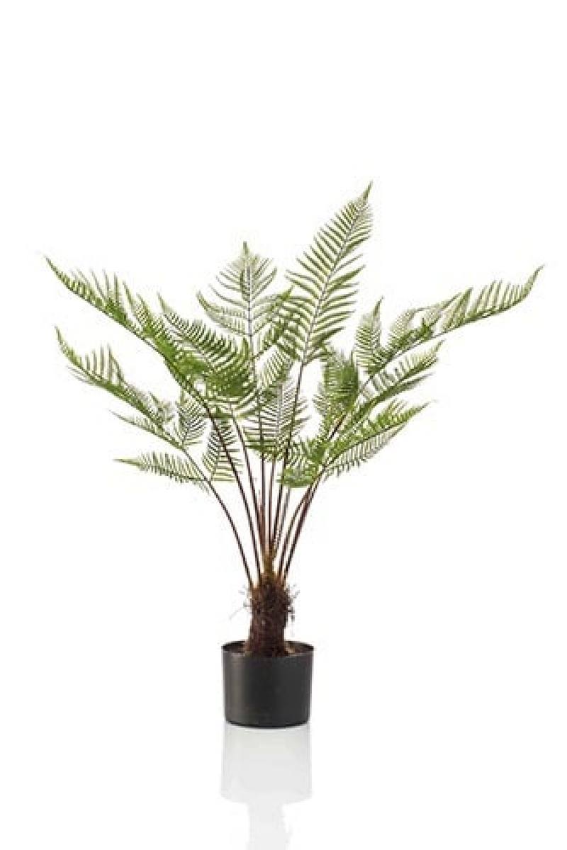 Potted Artificial Green Plants (2) | Emerald Fern | Woodfurniture.com