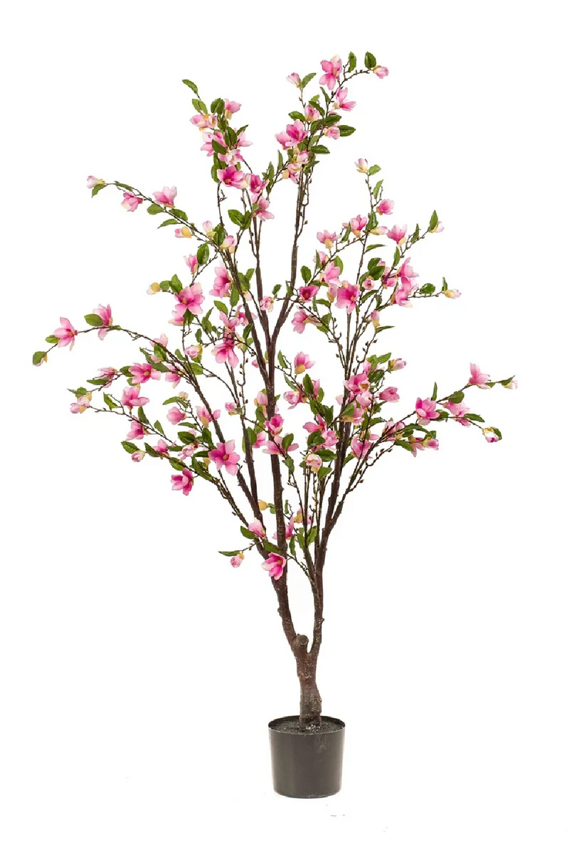 Faux Pink Flowering Trees (2) | Emerald Magnolia | Woodfurniture.com