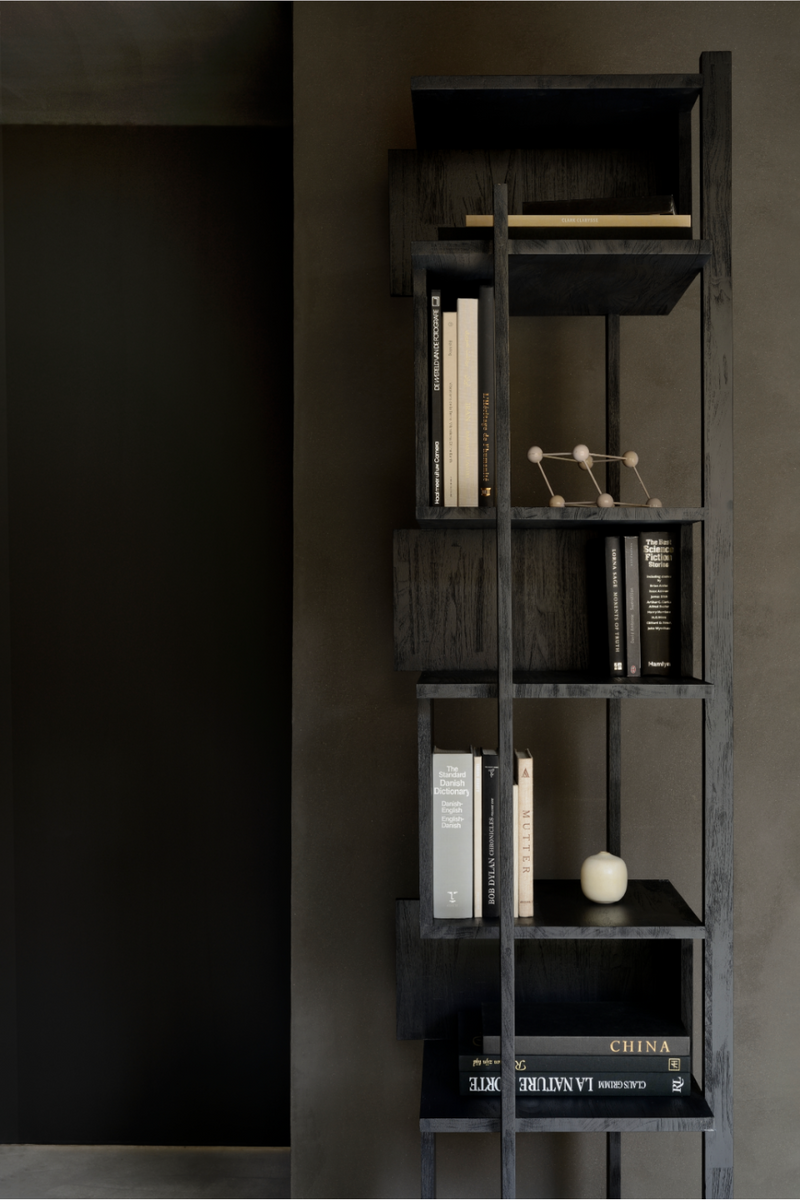 Black Teak Shelving Unit | Ethnicraft Abstract | Woodfurniture.com