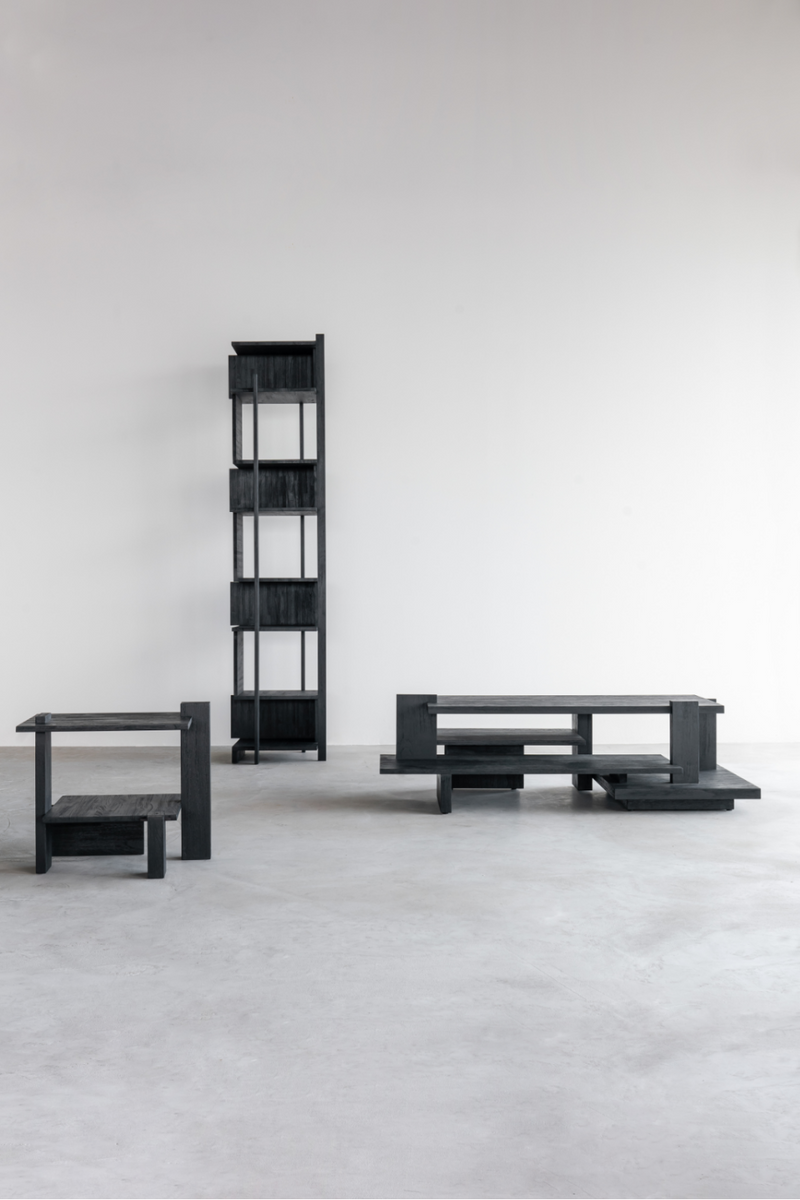 Black Teak Shelving Unit | Ethnicraft Abstract | Woodfurniture.com