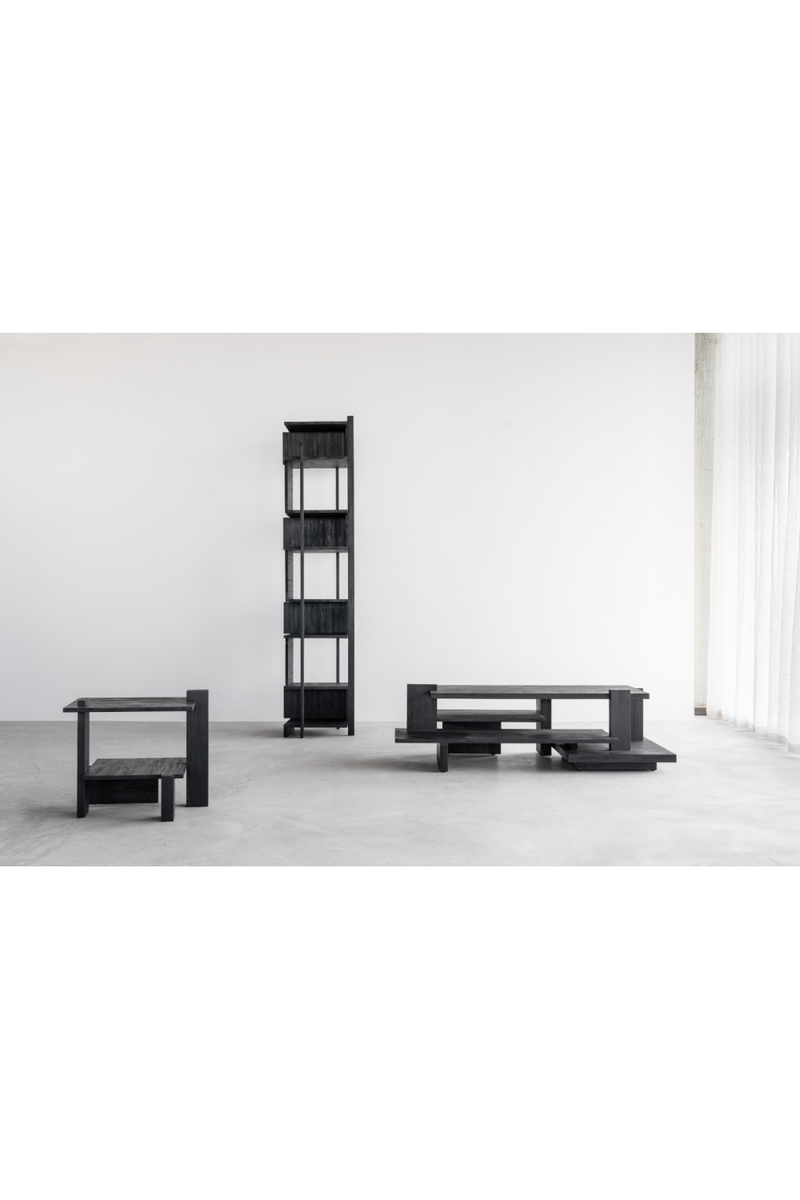 Black Teak Shelving Unit | Ethnicraft Abstract | Woodfurniture.com