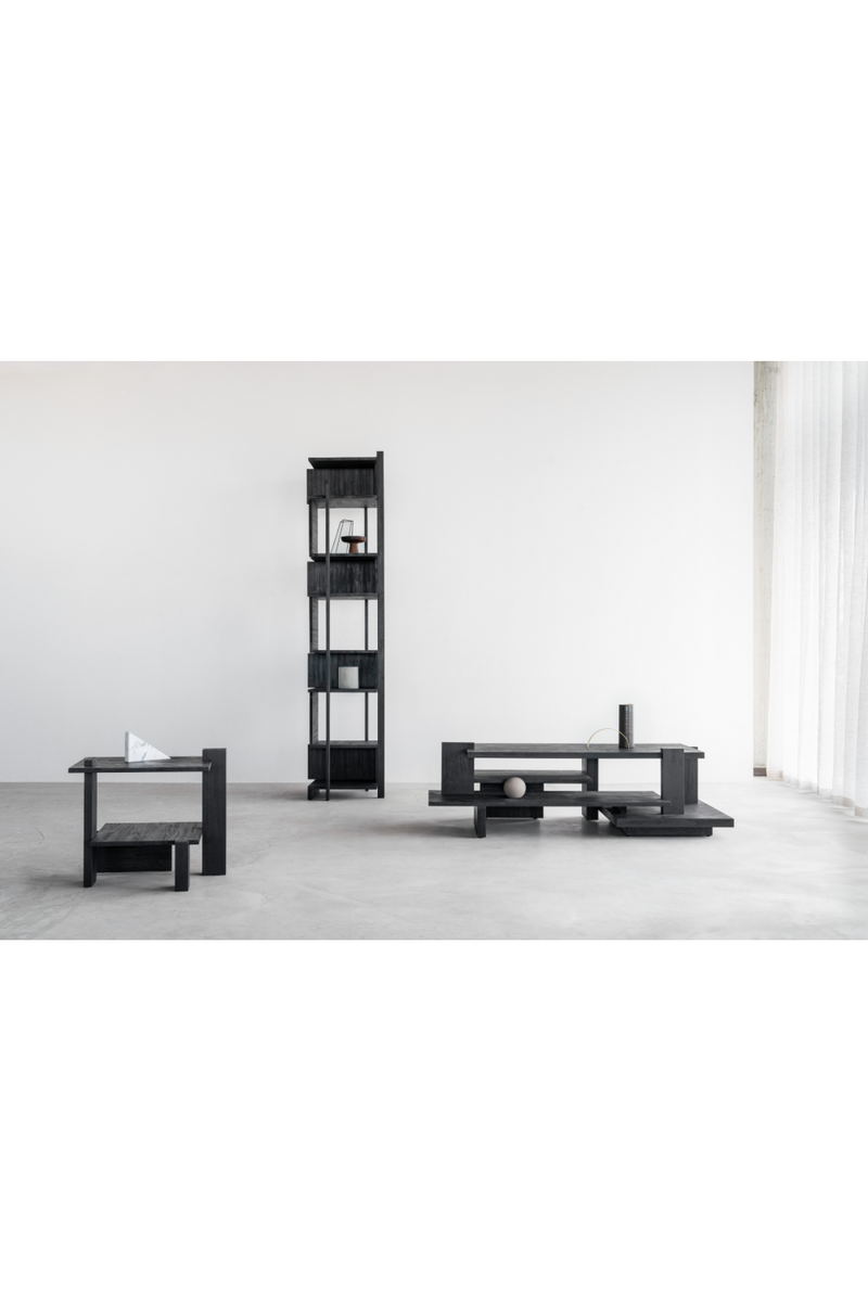 Black Teak Shelving Unit | Ethnicraft Abstract | Woodfurniture.com