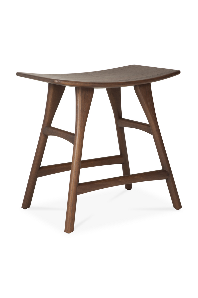 Varnished Teak Stool | Ethnicraft Osso | Woodfurniture.com