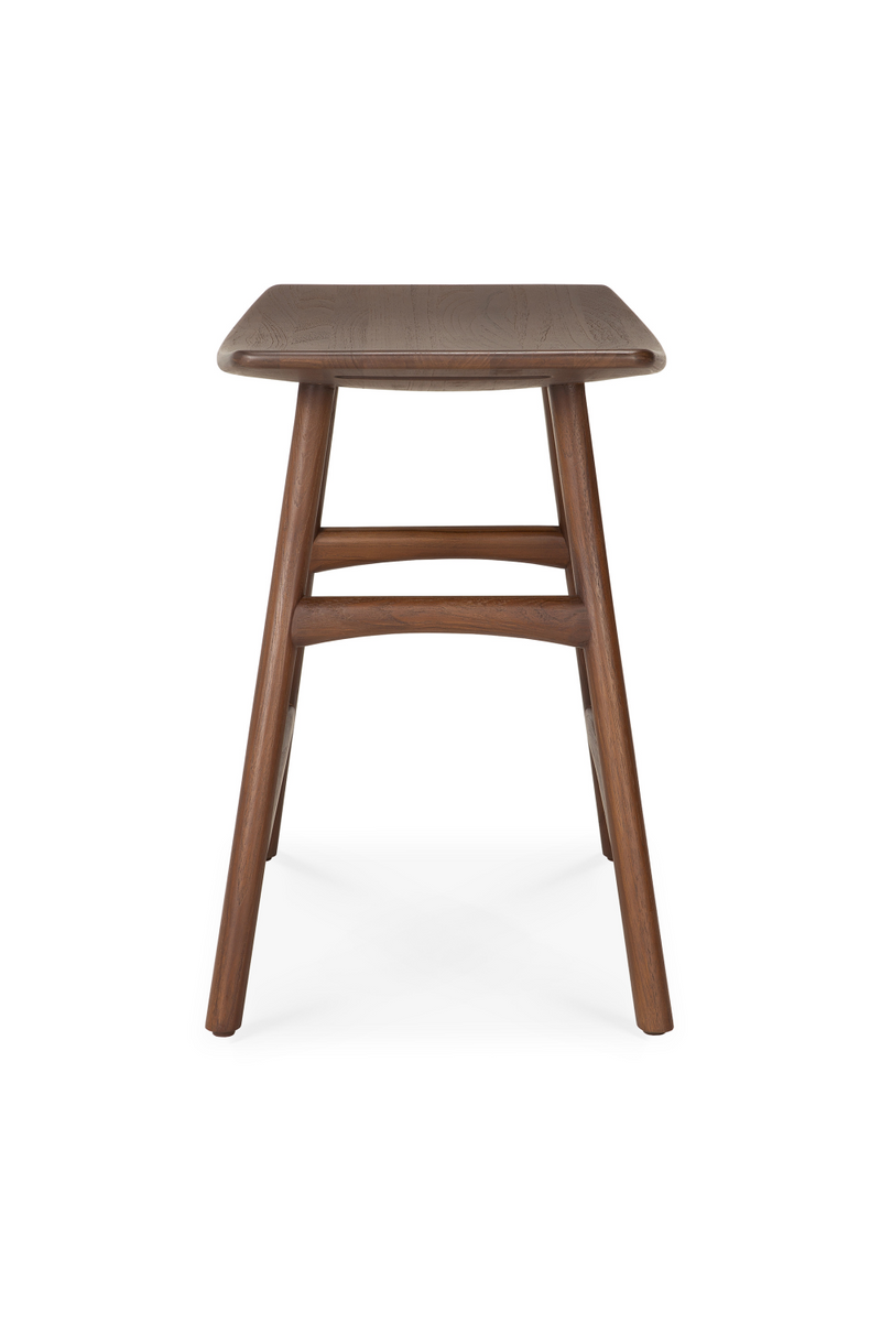 Varnished Teak Stool | Ethnicraft Osso | Woodfurniture.com