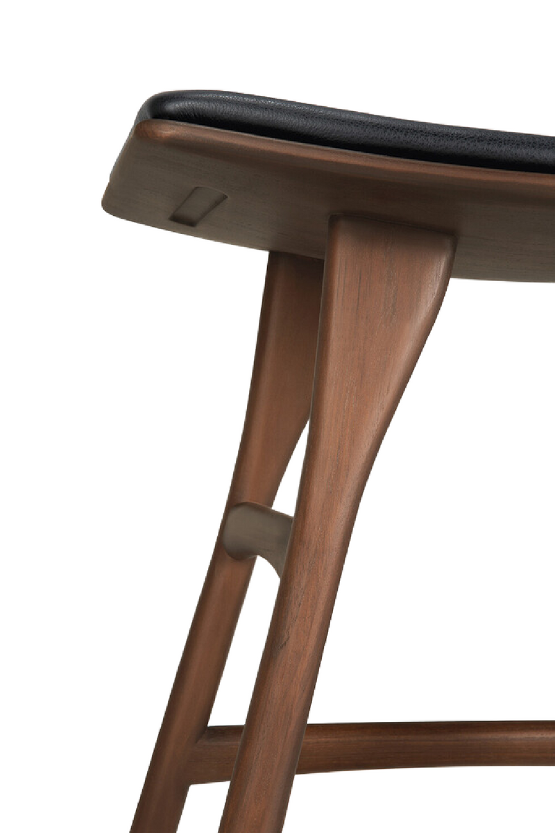 Varnished Teak Stool | Ethnicraft Osso | Woodfurniture.com