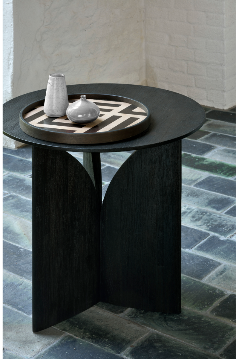 Black Teak Side Table | Ethnicraft Fin | Woodfurniture.com