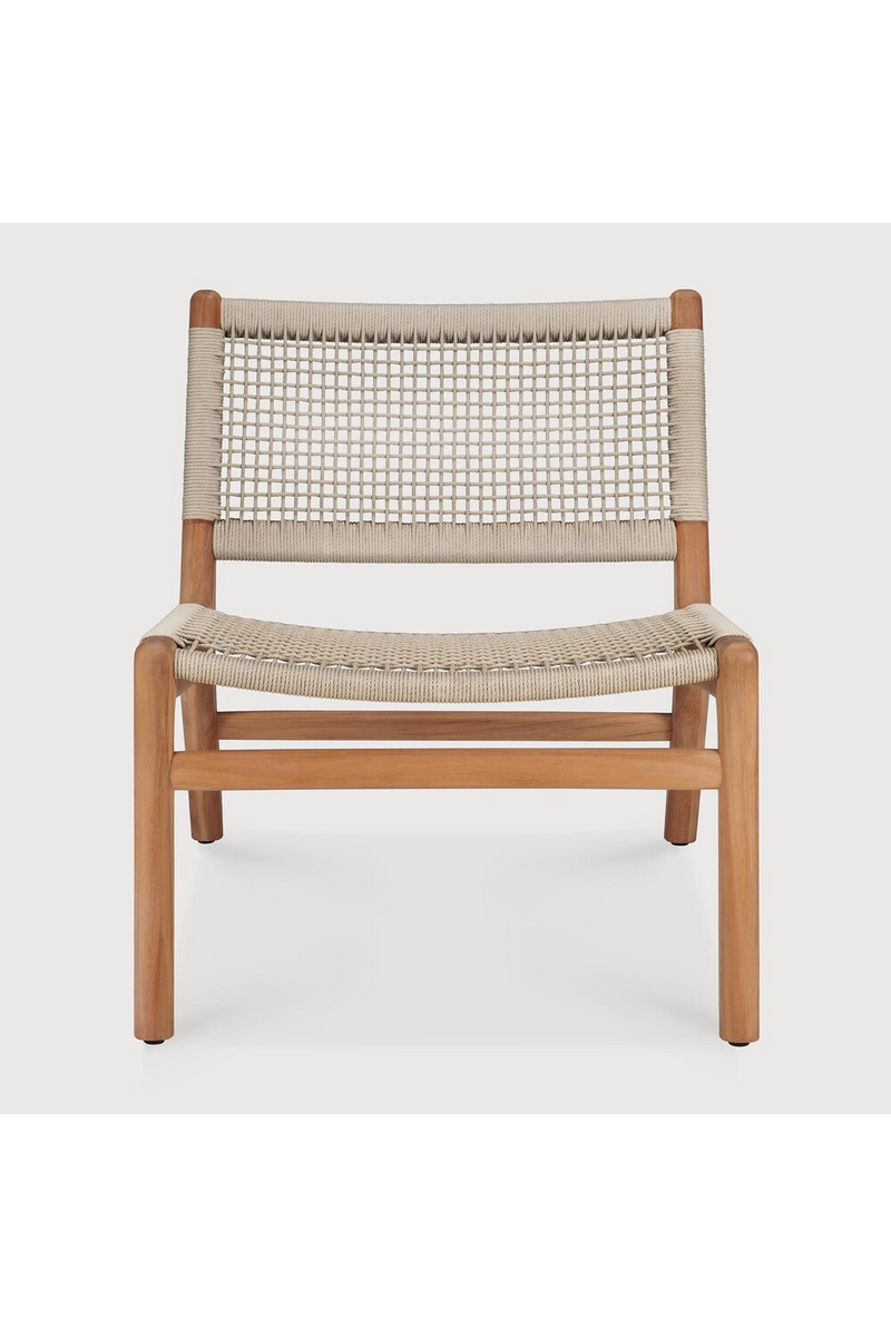 Beige Woven Outdoor Lounge Chair | Ethnicraft Jack | Woodfurniture.com