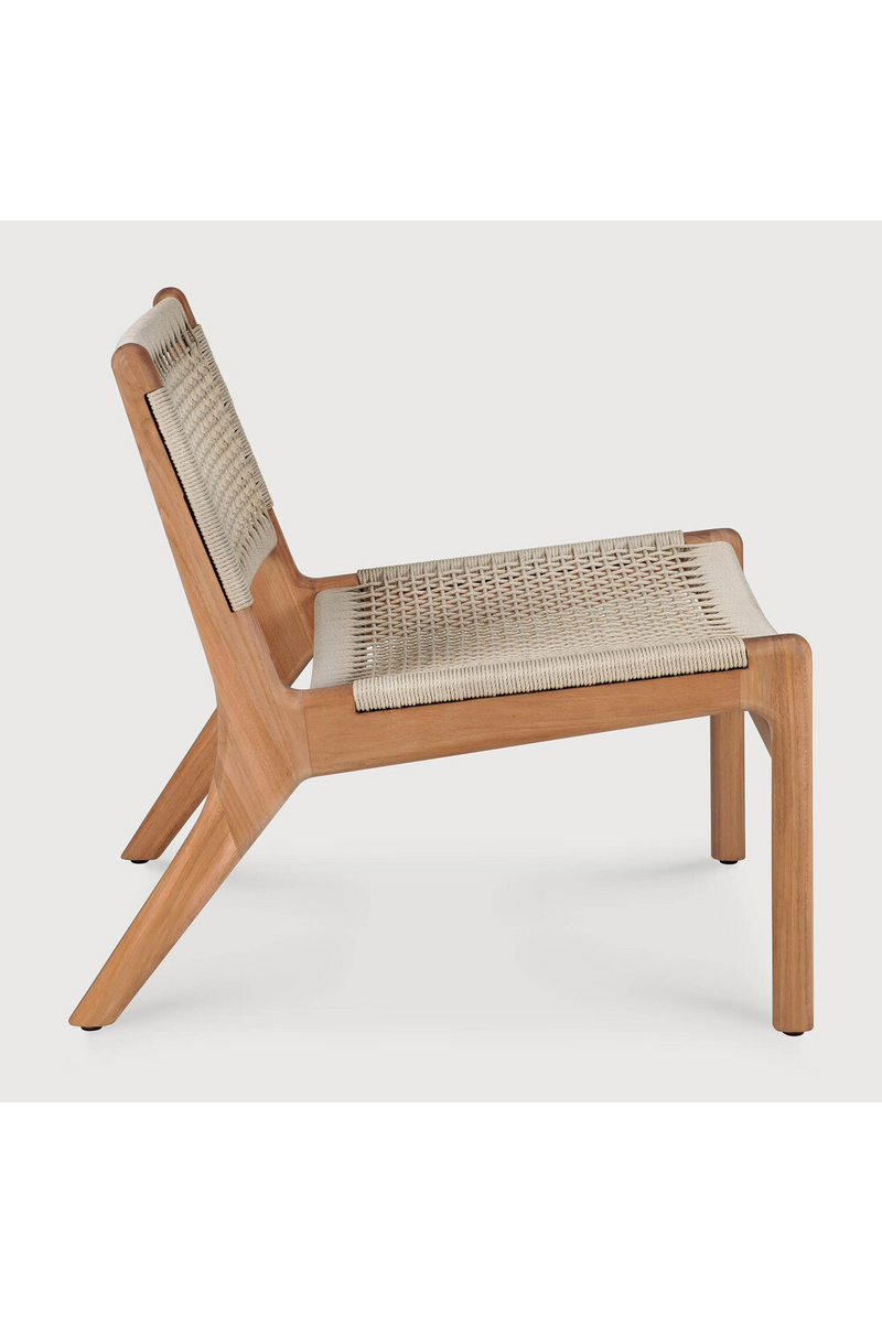 Beige Woven Outdoor Lounge Chair | Ethnicraft Jack | Woodfurniture.com