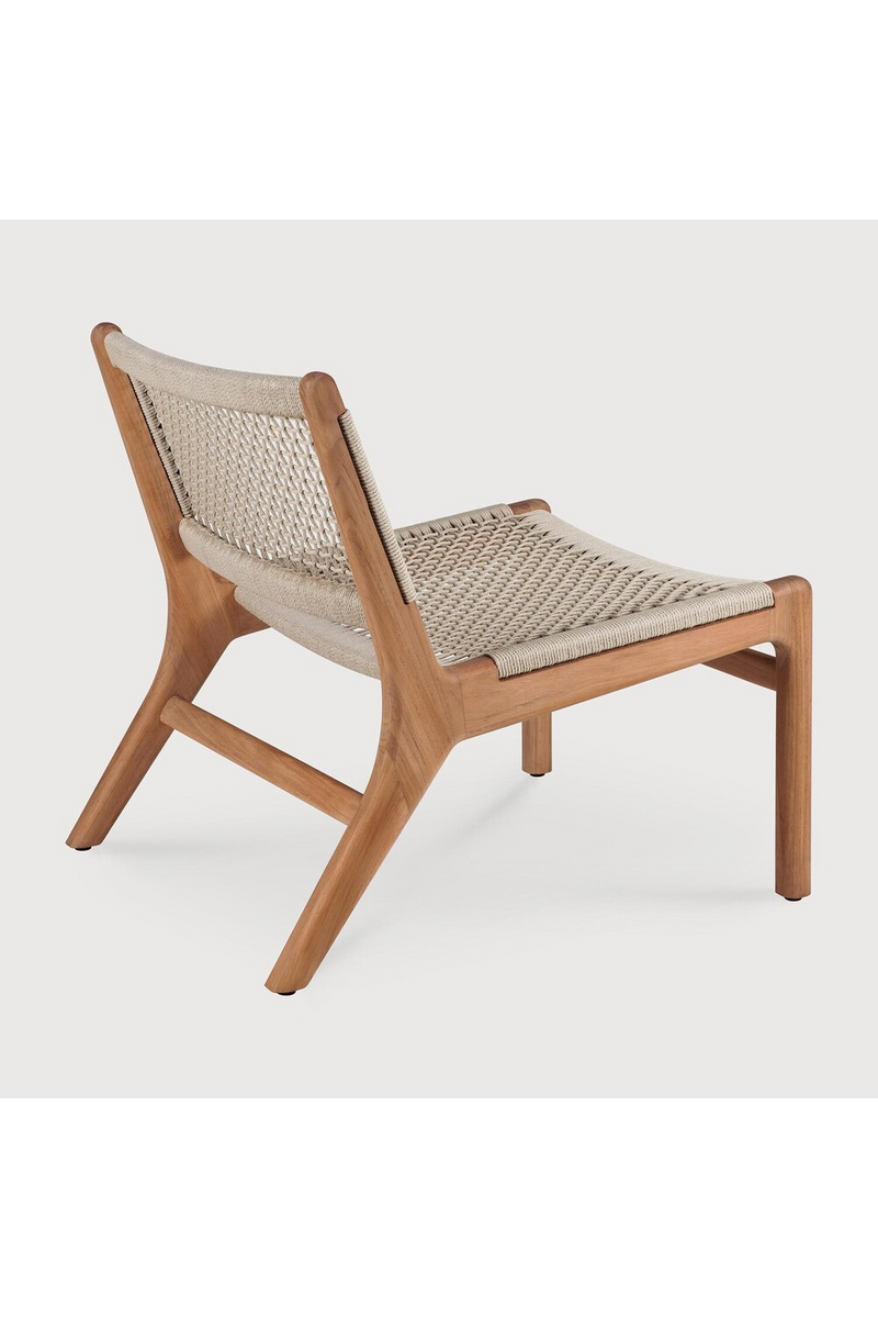 Beige Woven Outdoor Lounge Chair | Ethnicraft Jack | Woodfurniture.com