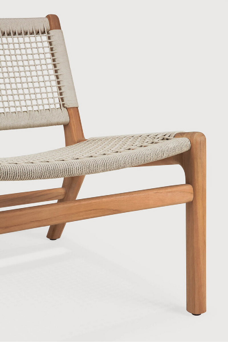 Beige Woven Outdoor Lounge Chair | Ethnicraft Jack | Woodfurniture.com