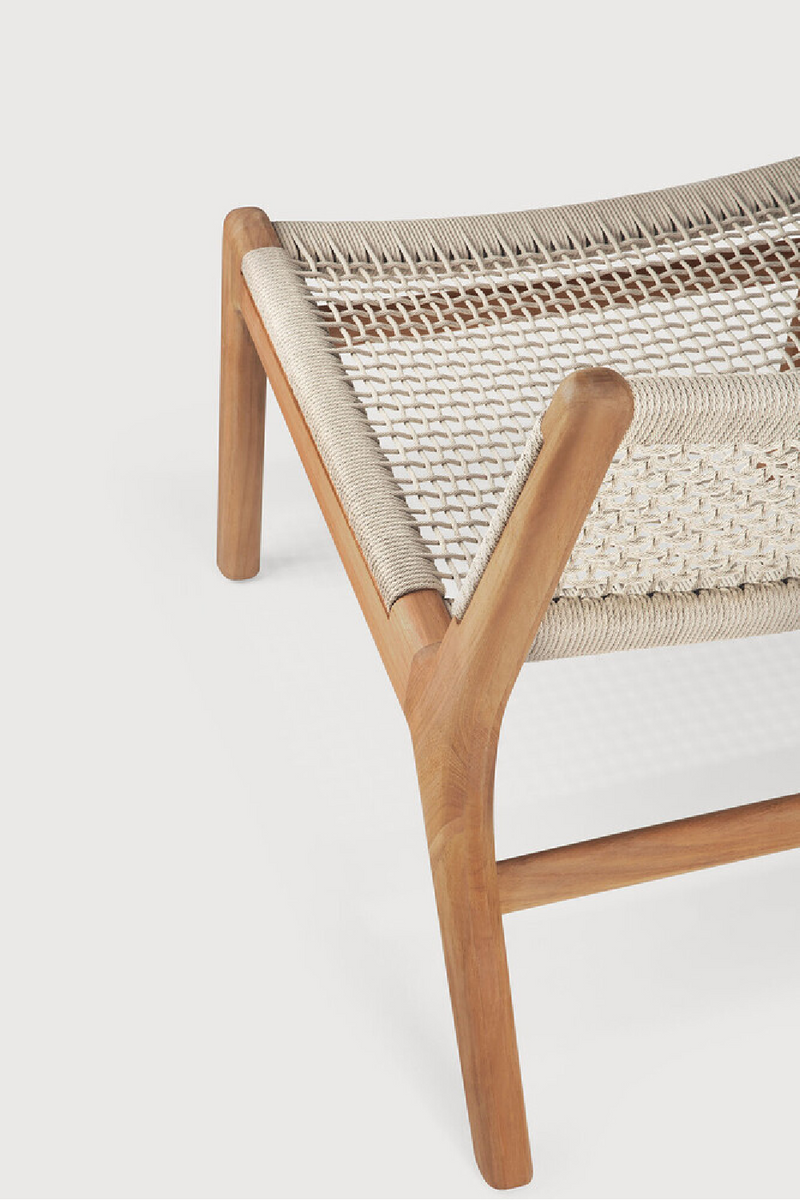 Beige Woven Outdoor Lounge Chair | Ethnicraft Jack | Woodfurniture.com