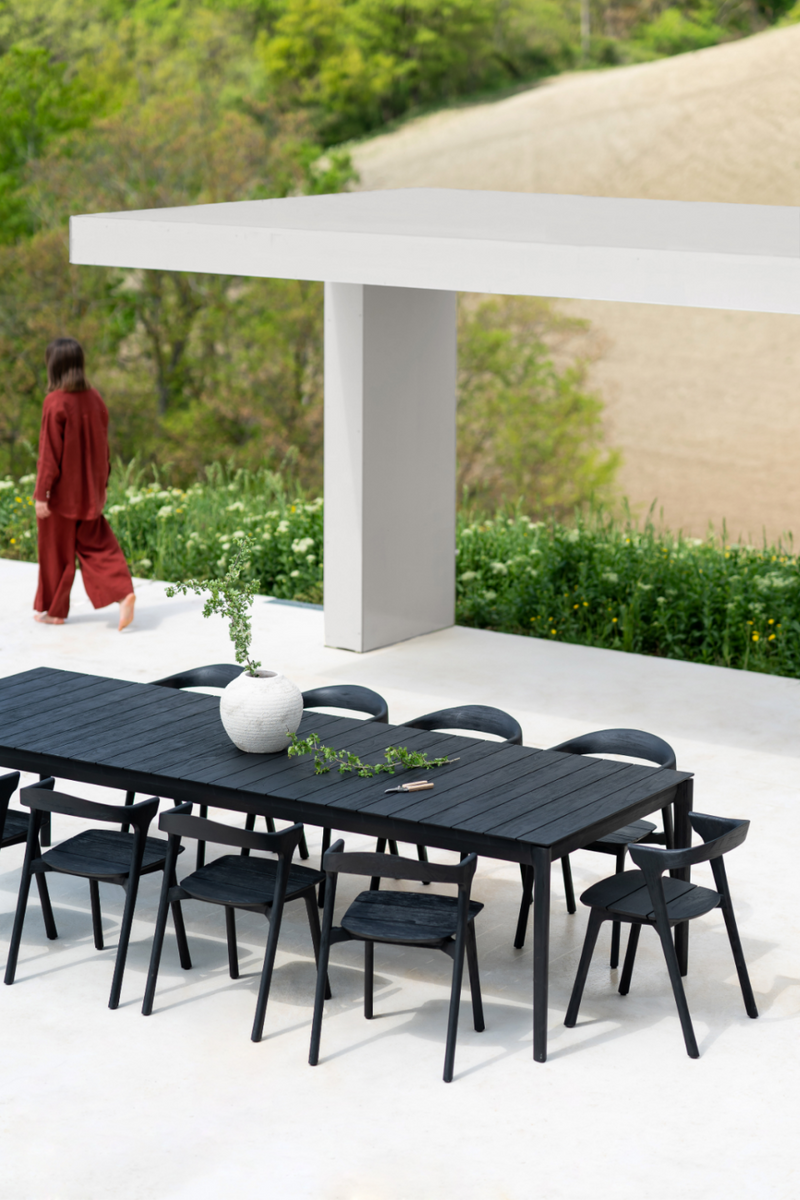 Black Teak Outdoor Dining Table | Ethnicraft Bok | Woodfurniture.com