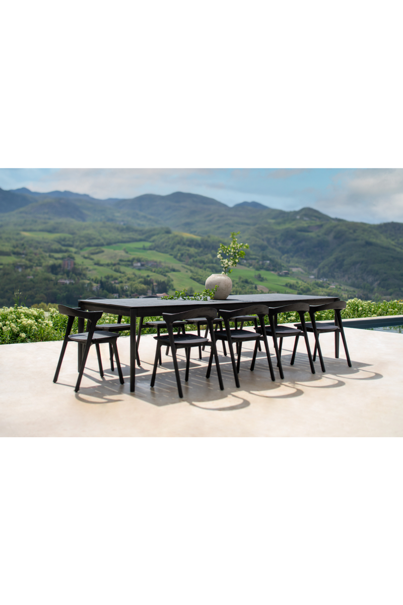 Black Teak Outdoor Dining Table | Ethnicraft Bok | Woodfurniture.com