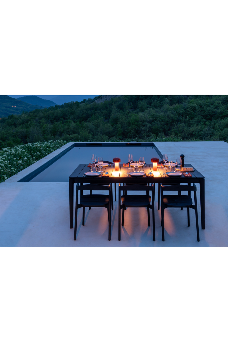 Black Teak Outdoor Dining Table | Ethnicraft Bok | Woodfurniture.com