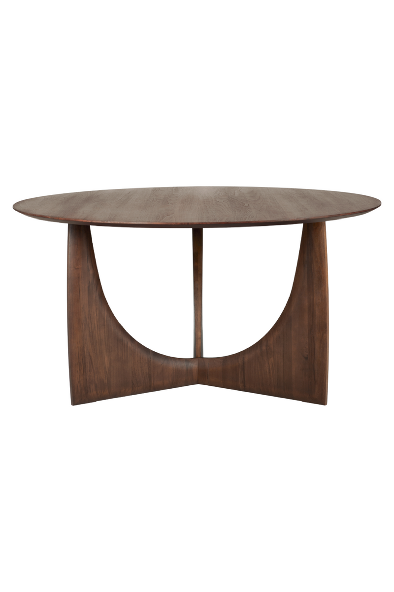 Brown Teak Dining Table | Ethnicraft Geometric | Woodfurniture.com