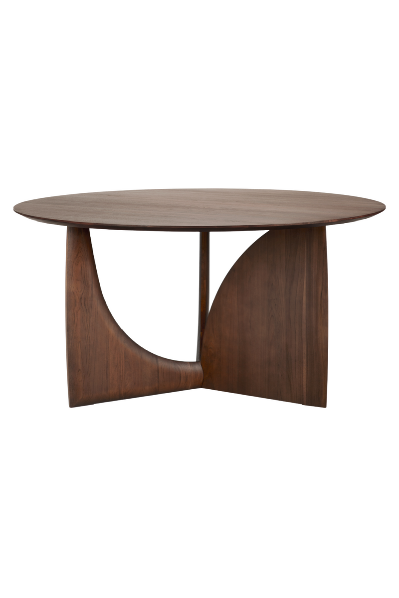 Brown Teak Dining Table | Ethnicraft Geometric | Woodfurniture.com