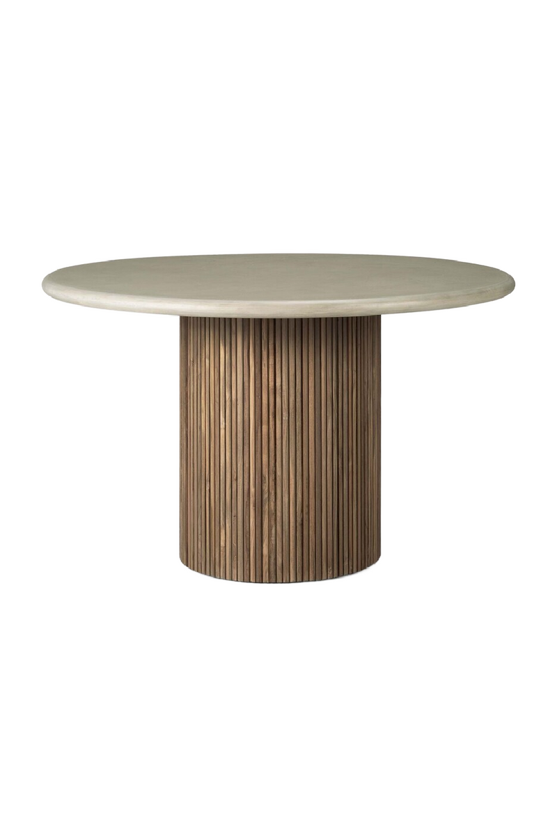 Round Concrete Outdoor Dining Table | Ethnicraft Roller Max | Woodfurniture.com