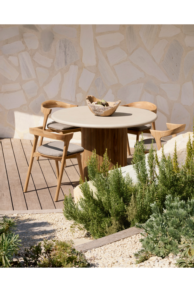 Round Concrete Outdoor Dining Table | Ethnicraft Roller Max | Woodfurniture.com