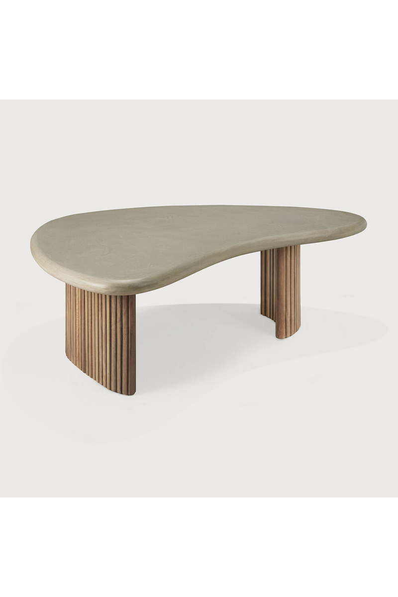 Teak Base Outdoor Coffee Table | Ethnicraft Boomerang | Woodfurniture.com