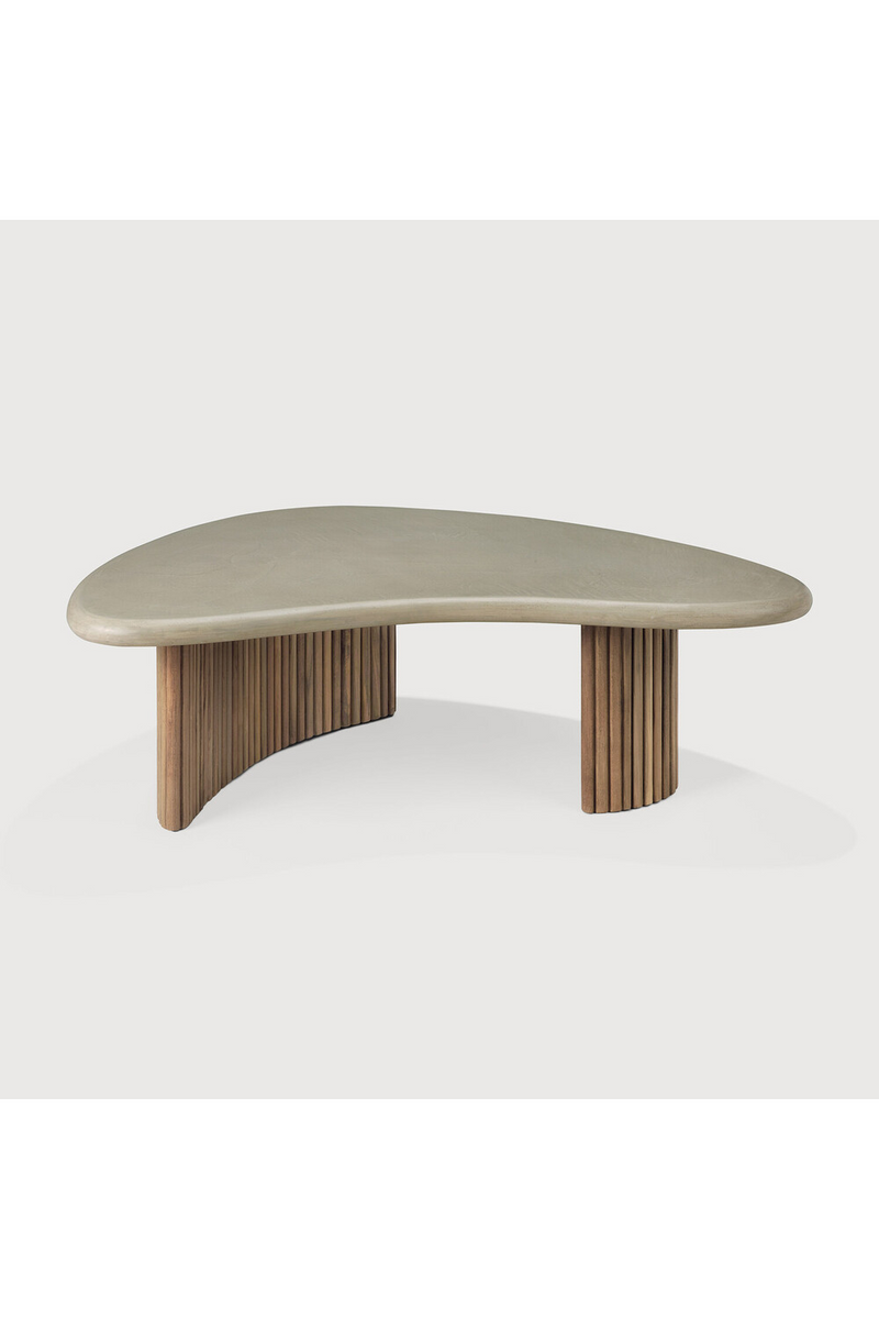 Teak Base Outdoor Coffee Table | Ethnicraft Boomerang | Woodfurniture.com