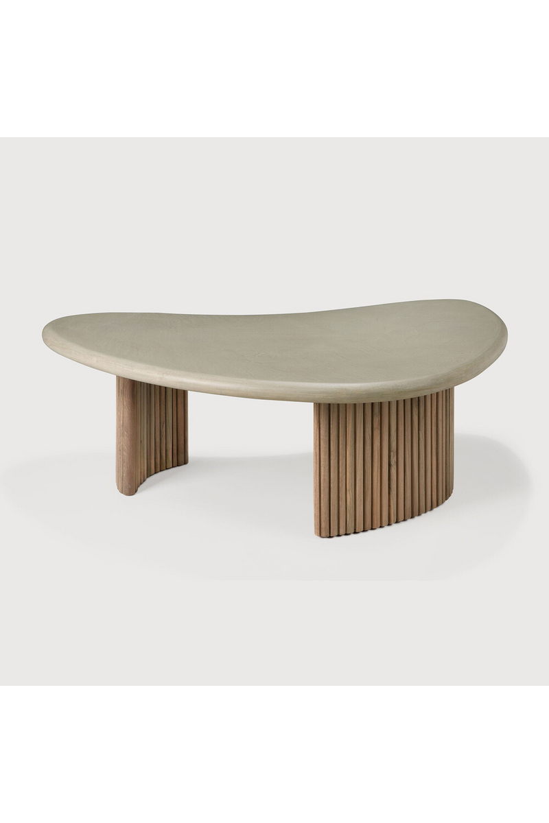 Teak Base Outdoor Coffee Table | Ethnicraft Boomerang | Woodfurniture.com