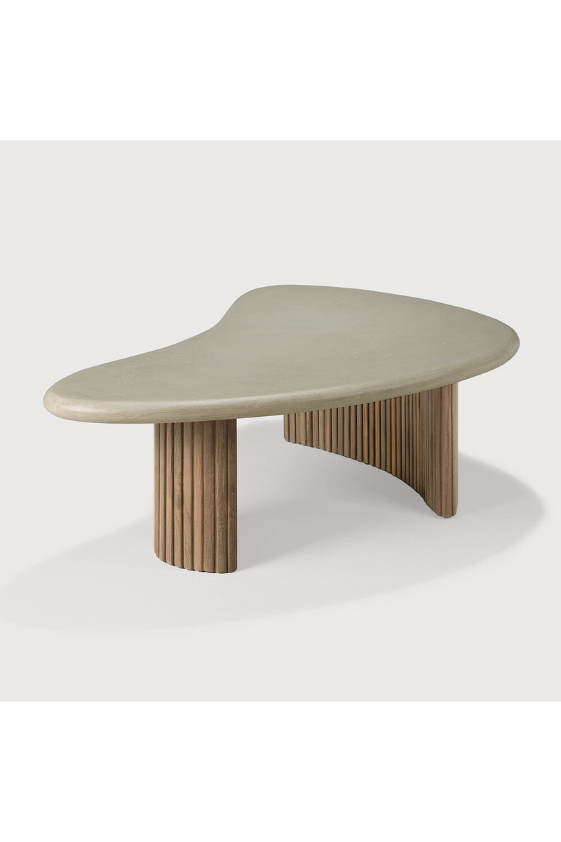 Teak Base Outdoor Coffee Table | Ethnicraft Boomerang | Woodfurniture.com