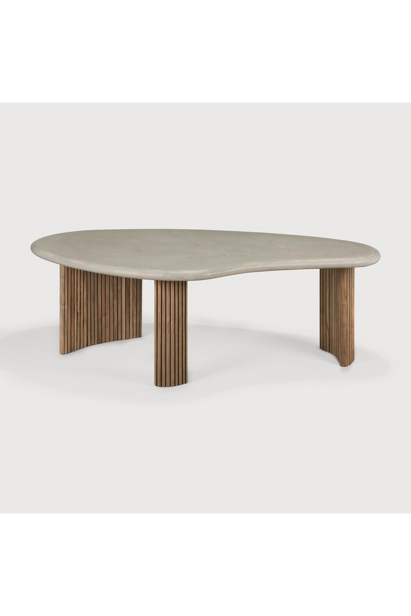 Teak Base Outdoor Coffee Table | Ethnicraft Boomerang | Woodfurniture.com