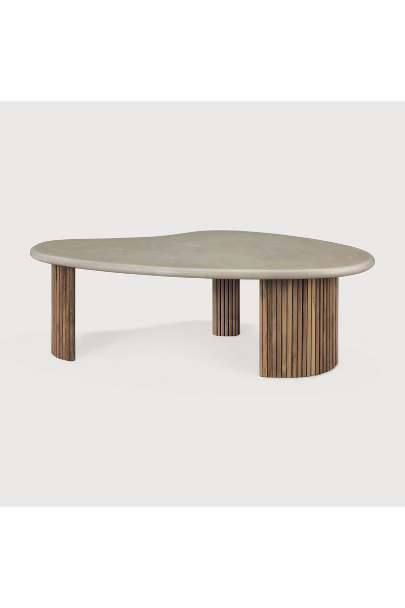 Teak Base Outdoor Coffee Table | Ethnicraft Boomerang | Woodfurniture.com