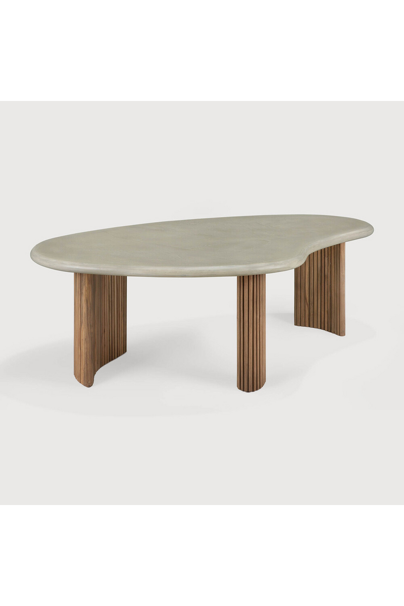 Teak Base Outdoor Coffee Table | Ethnicraft Boomerang | Woodfurniture.com