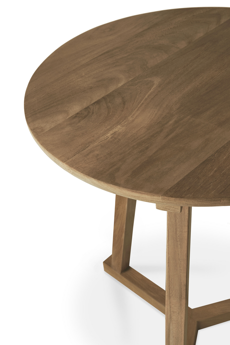 Minimalist Round Side Table | Ethnicraft Tripod | Woodfurniture.com