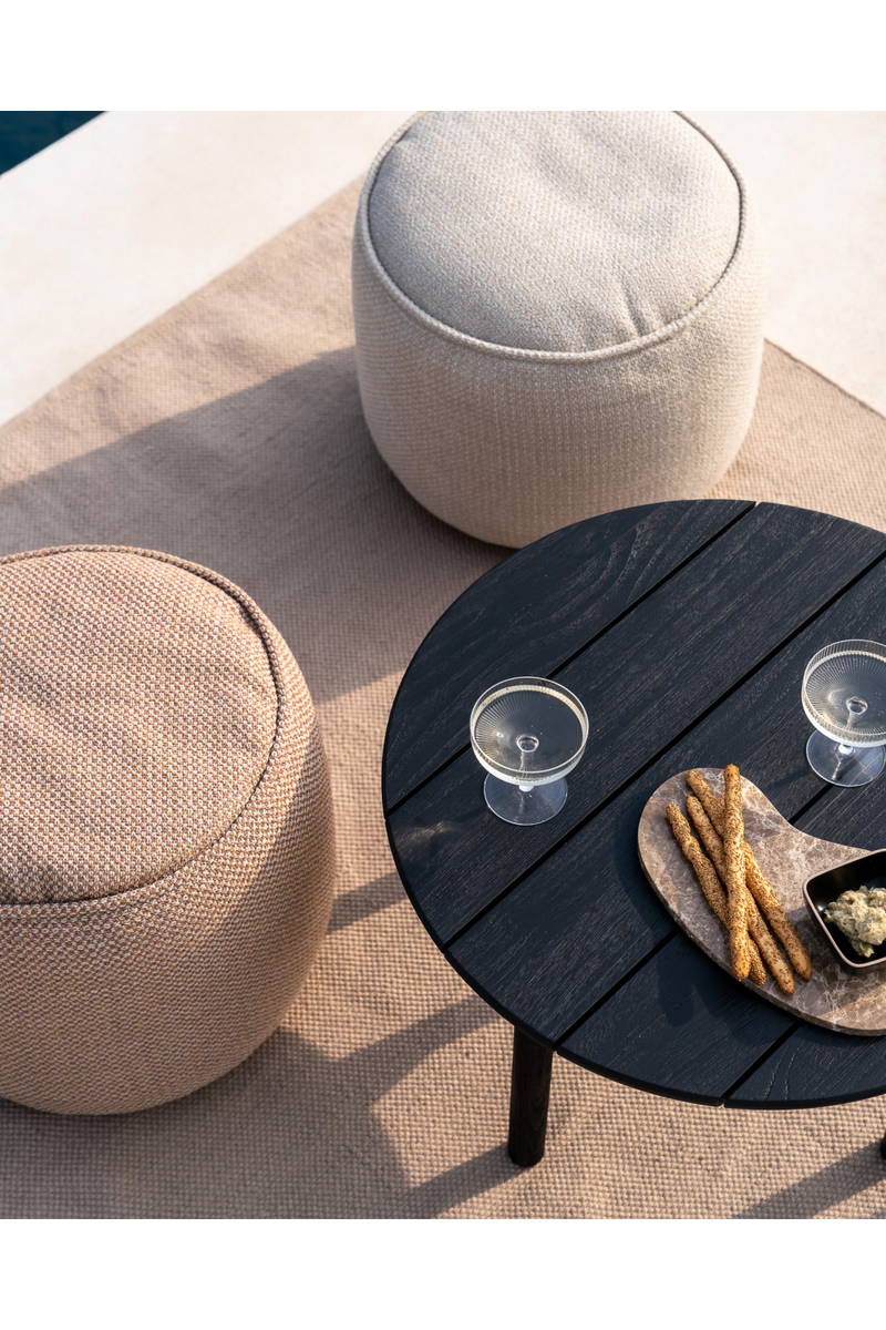 Round Outdoor Pouf | Ethnicraft Donut | Woodfurniture.com