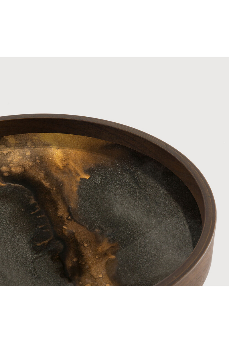 Round Bronze Glass tray | Ethnicraft Organic | Oroatrade.com