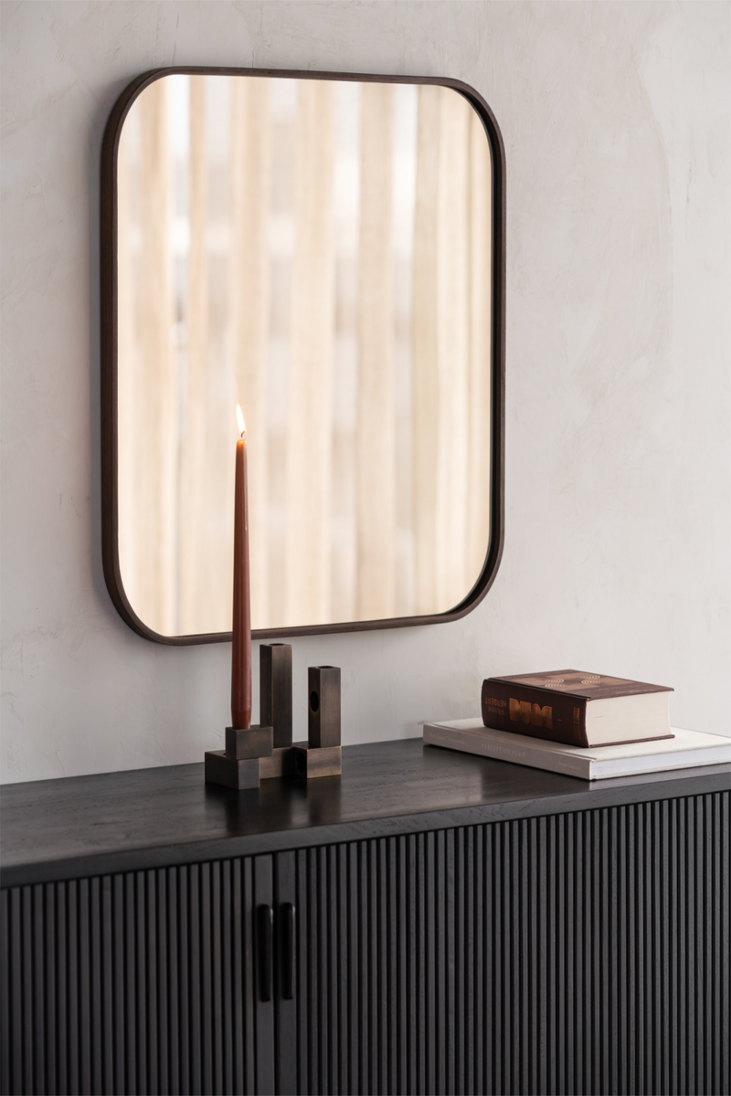 Walnut Framed Wall Mirror | Ethnicraft Camber | Oroatrade.com