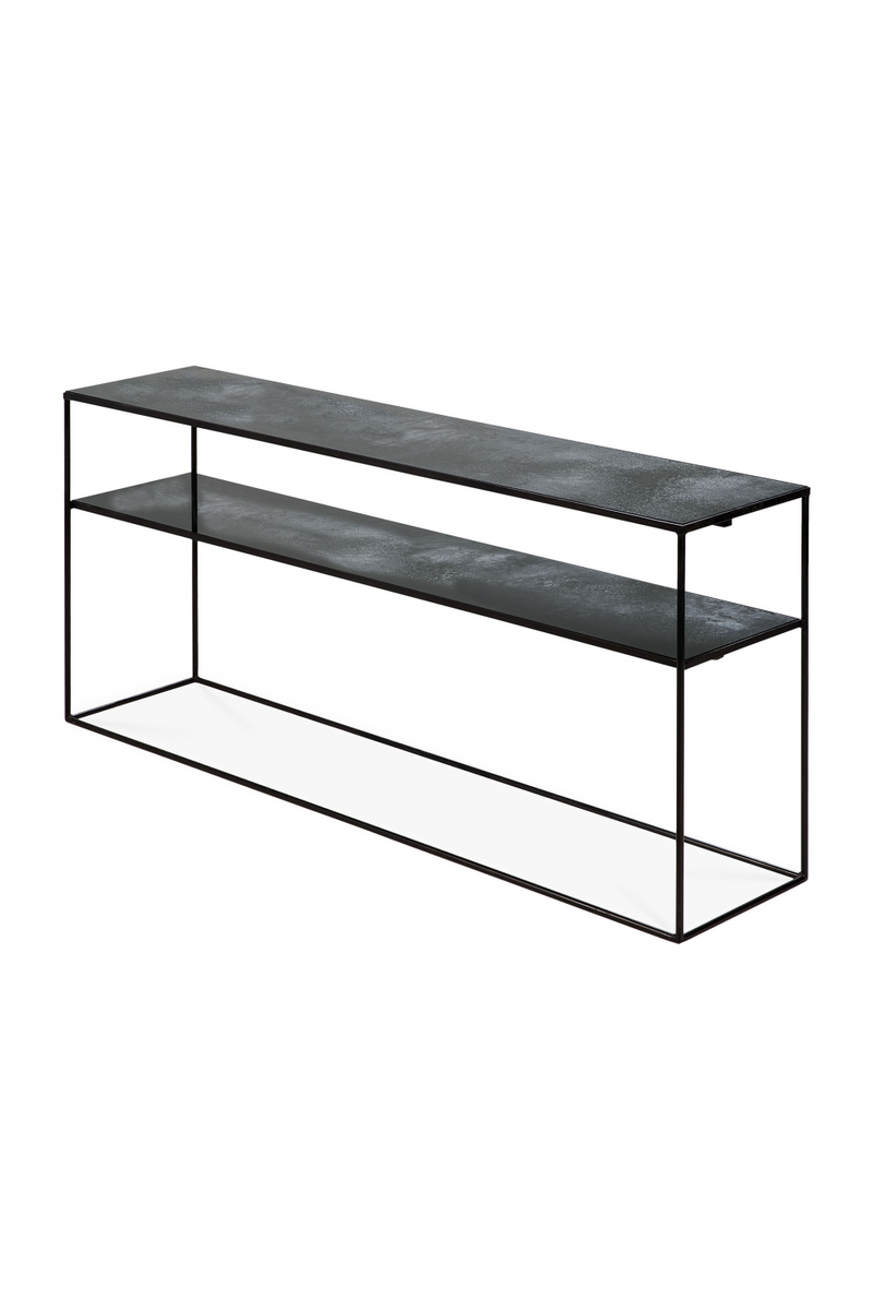 Mirrored 2-Level Console Table L | Ethnicraft Aged | Woodfurniture.com