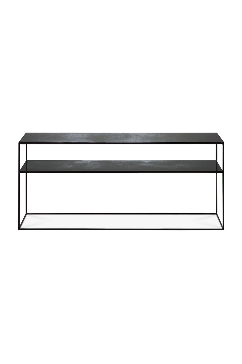 Mirrored 2-Level Console Table L | Ethnicraft Aged | Woodfurniture.com