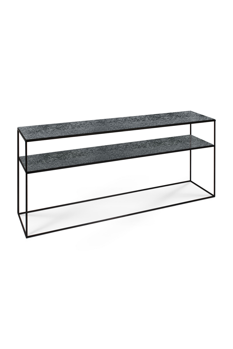 Mirrored 2-Level Console Table L | Ethnicraft Aged | Woodfurniture.com