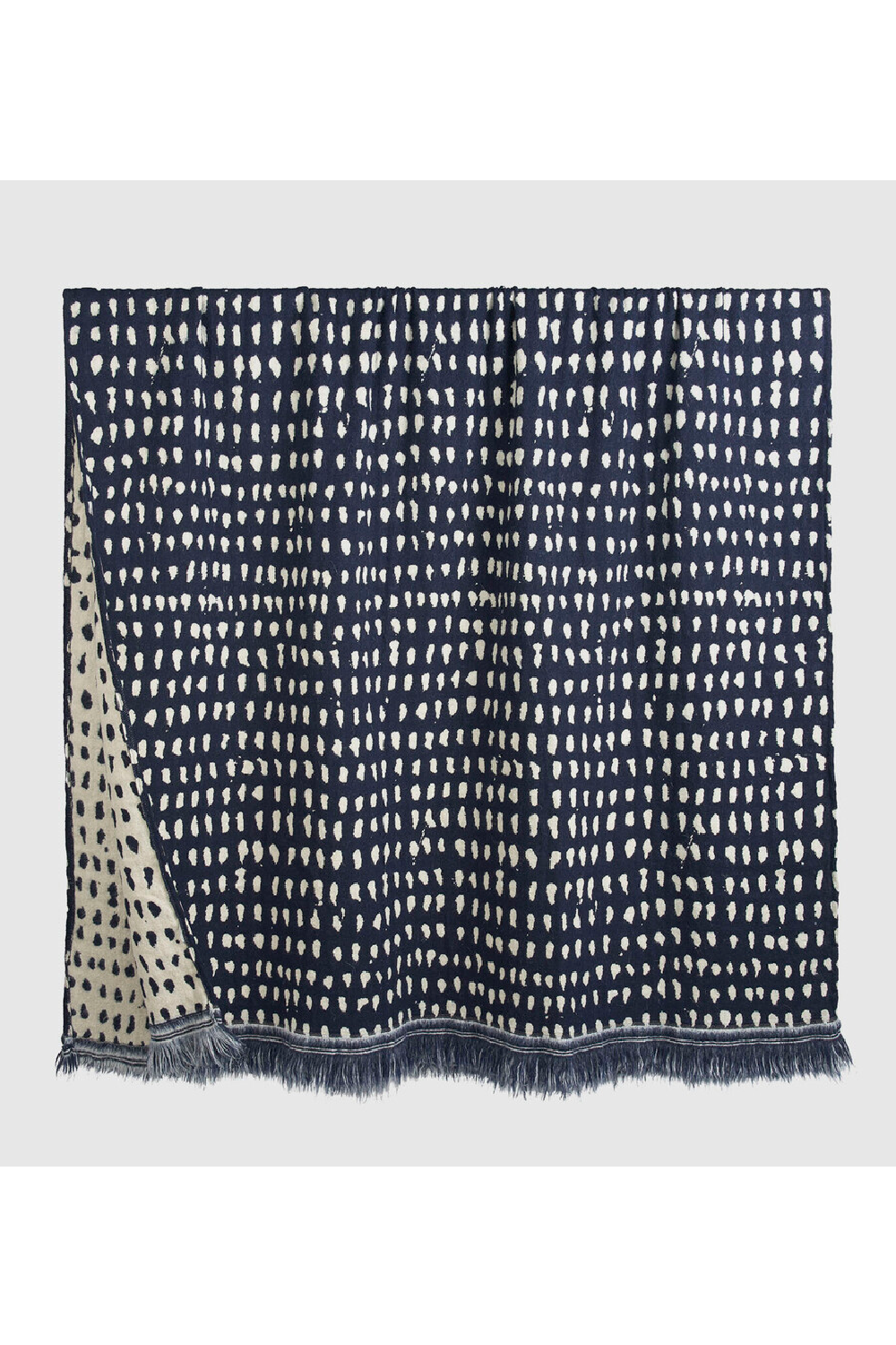 Navy Throw Blanket | Ethnicraft Dots