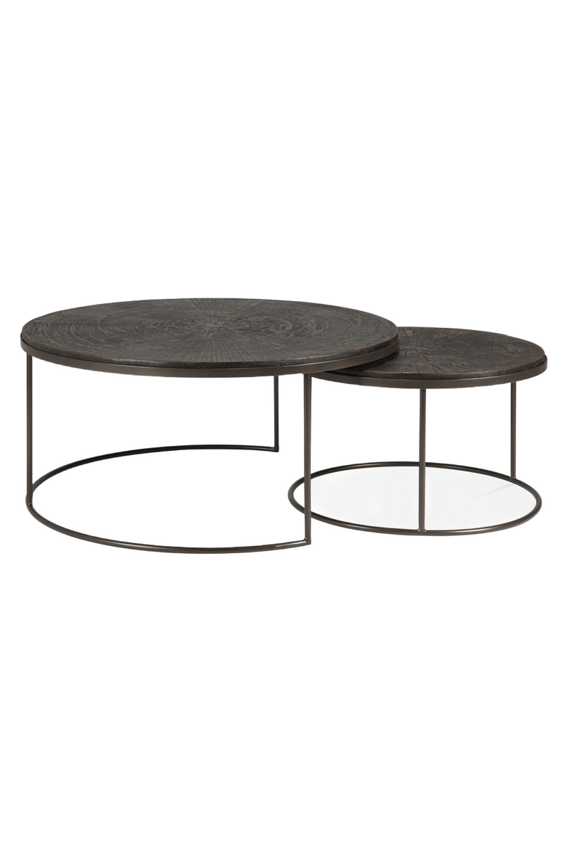 Minerals Round Nesting Coffee Tables (2) | Ethnicraft | Woodfurniture.com