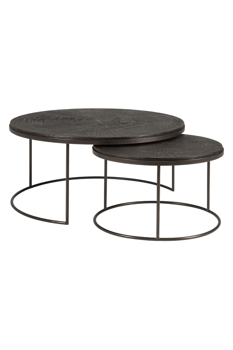Minerals Round Nesting Coffee Tables (2) | Ethnicraft | Woodfurniture.com
