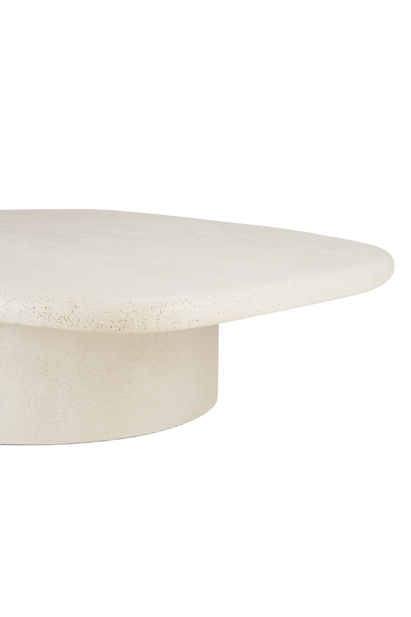 White Pebble-Shaped Coffee Table | Ethnicraft Element | Woodfurniture.com