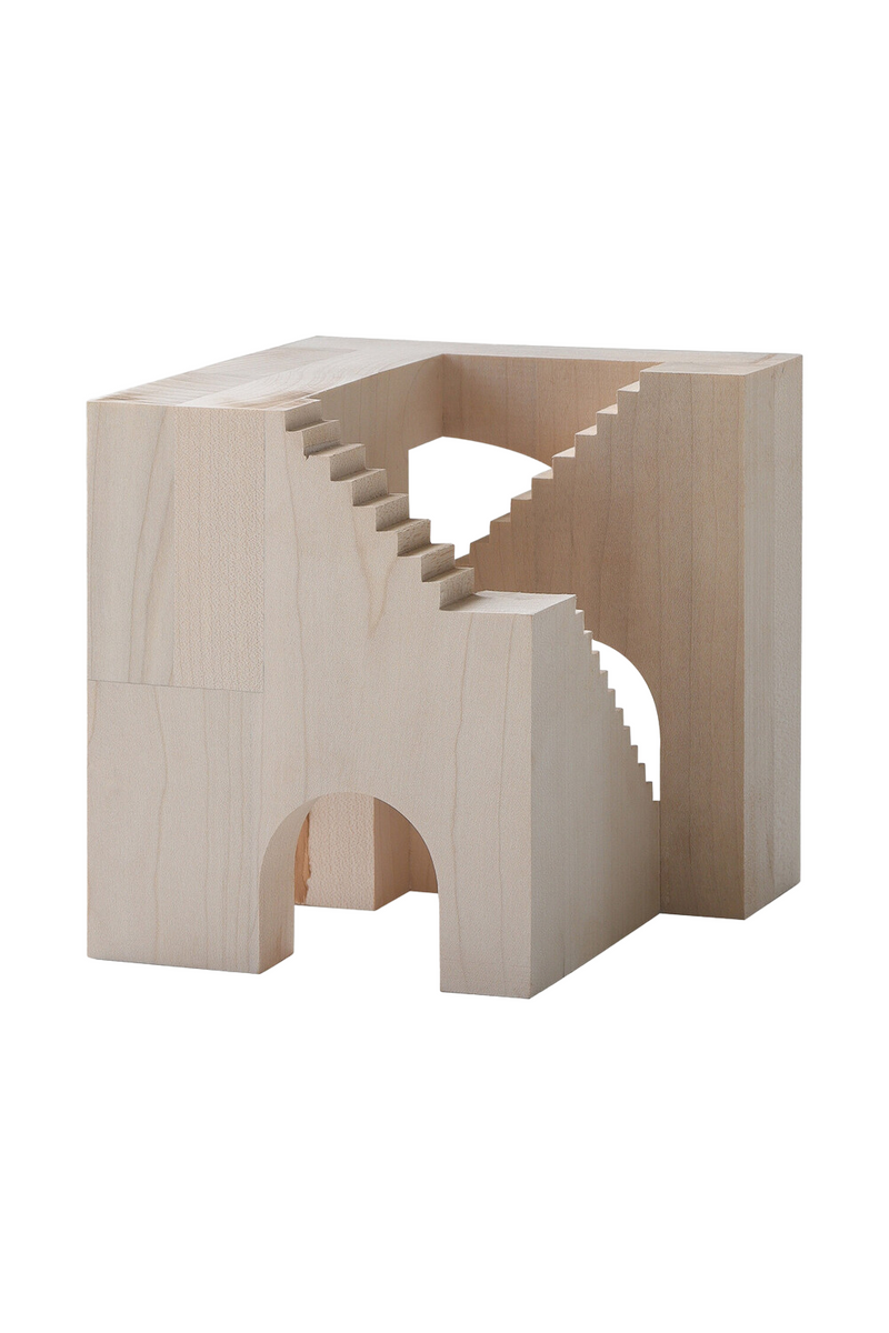 Geometrical Modern Sculpture | Ethnicraft Cube | Woodfurniture.com