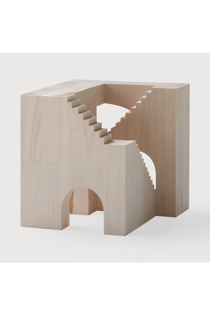 Geometrical Modern Sculpture | Ethnicraft Cube | Woodfurniture.com