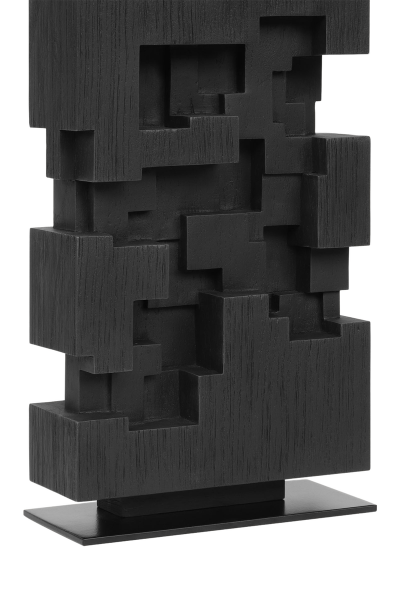 Black Teak Abstract Sculpture | Ethnicraft Stele | Woodfurniture.com